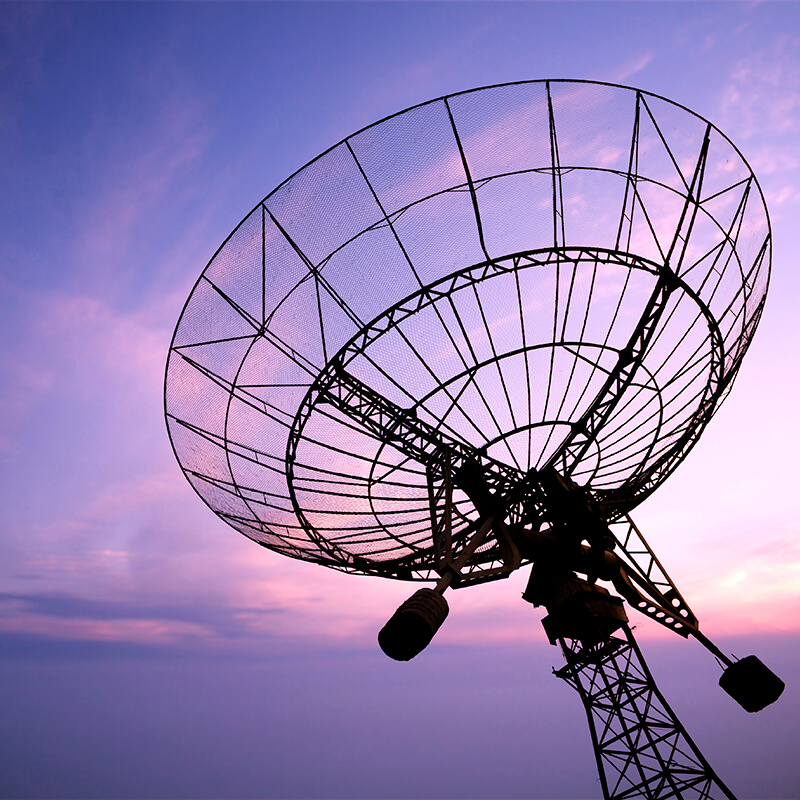 Satellite-dishes-antenna-sunset