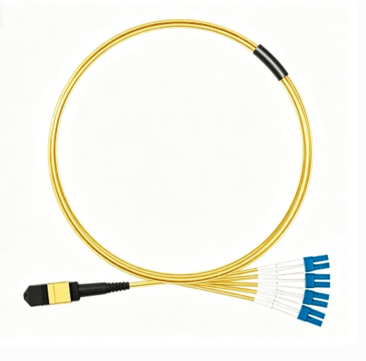 MPO万兆多模OM3光纤跳线 MPO-8芯LC 1米